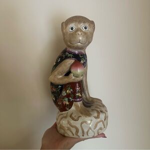 Vintage Chinese Monkey with peach decor